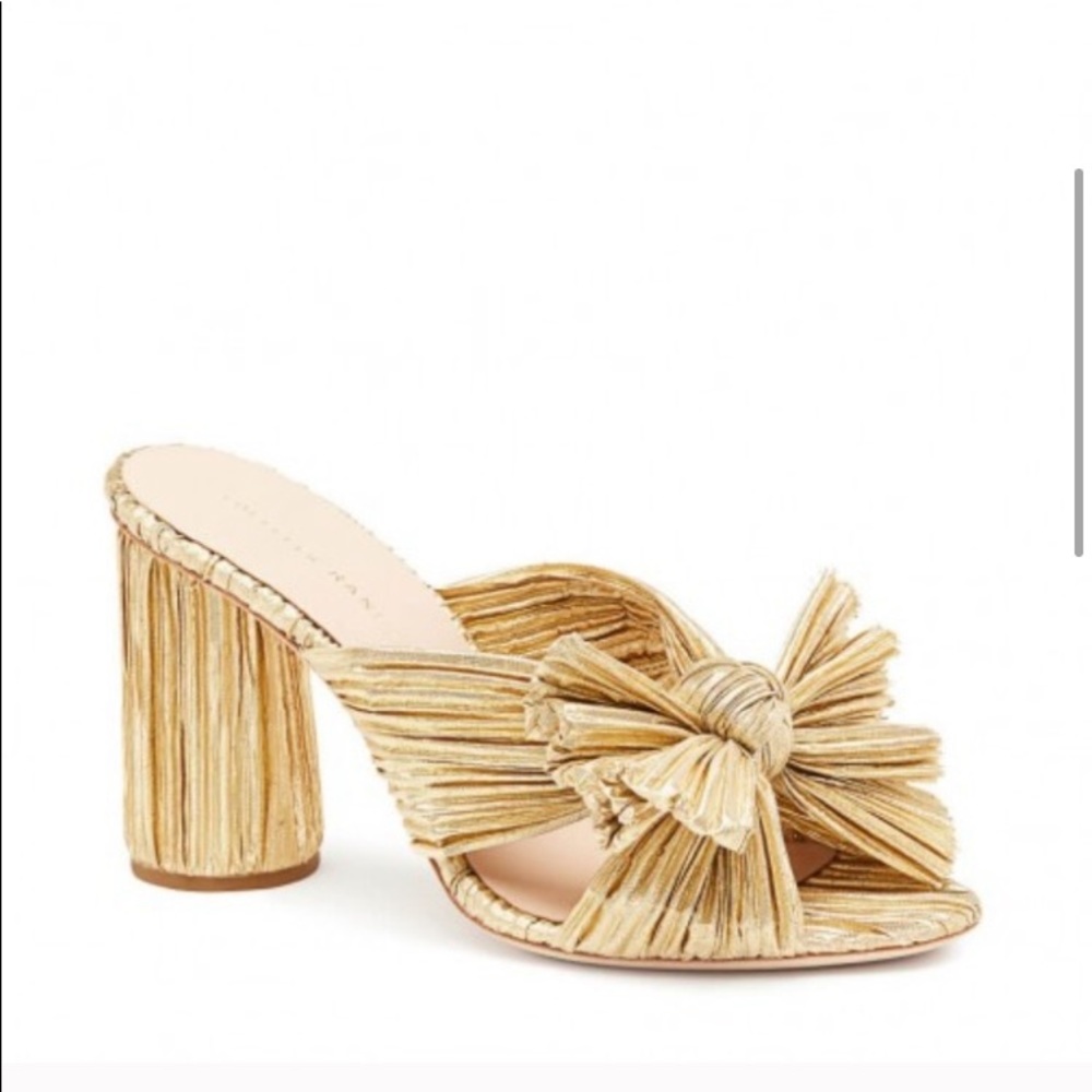 Loeffler Randall Penny Knotted Gold Heels